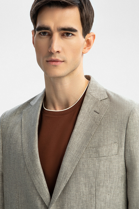 Пиджак изо льна, цвет Серый