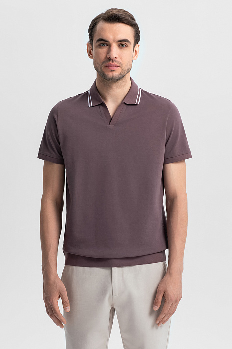 Поло из мерсеризованного хлопка, цвет Мокко