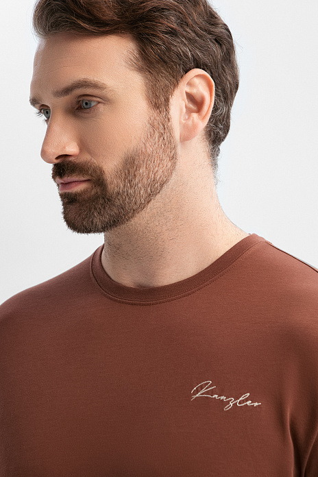 Футболка из хлопка, цвет Коричневый