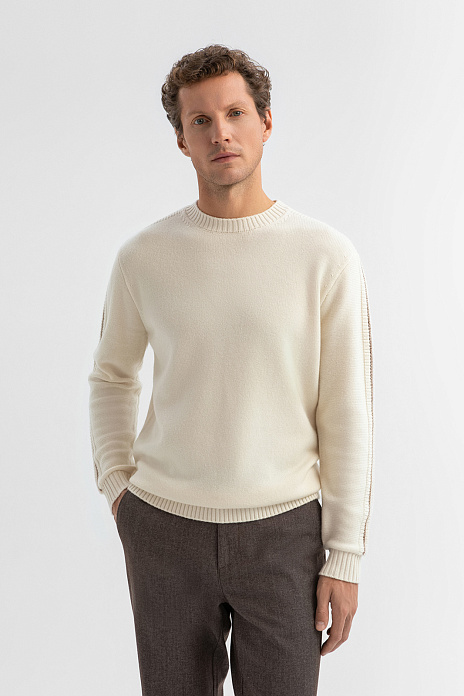 Джемпер из шерсти и кашемира, цвет Бежевый светлый