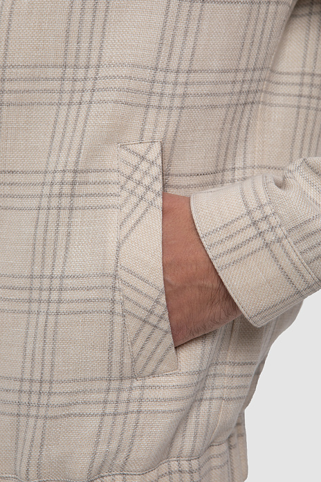 Куртка изо льна и шерсти, лимитированная коллекция, цвет Бежевый светлый