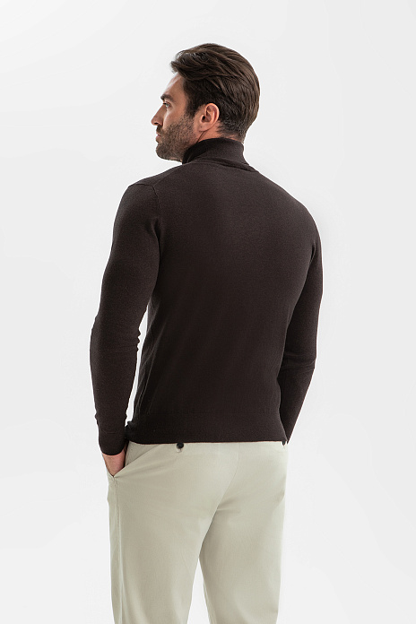 Водолазка из хлопка и кашемира, цвет Коричневый
