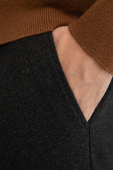 Брюки из хлопка, цвет Коричневый темный