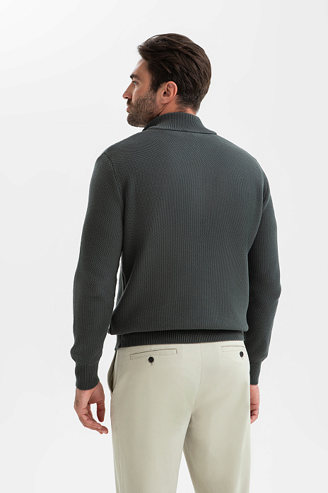 Джемпер из хлопка, цвет Зеленый темный