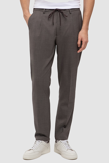 Брюки из шерсти коричневого цвета, цвет Коричневый