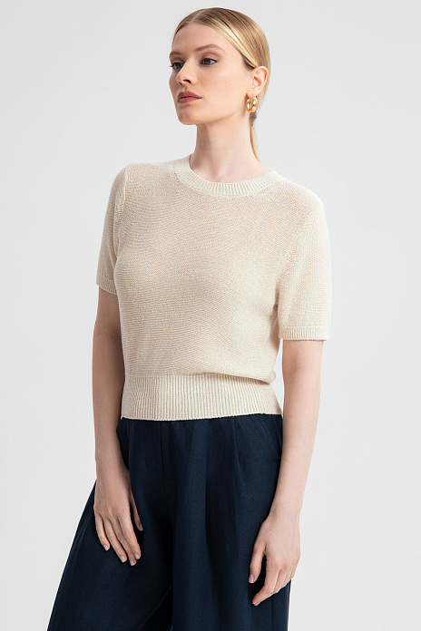 Джемпер с коротким рукавом, цвет Бежевый светлый