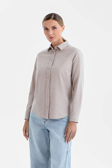 Сорочка из хлопка, цвет Бежевый