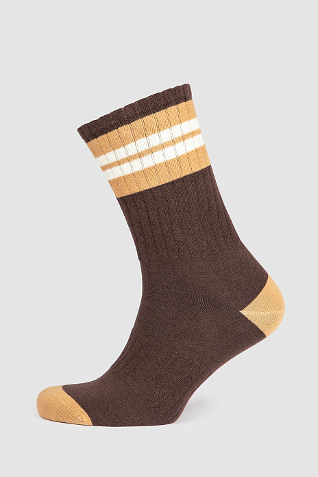 Носки из хлопка, цвет Коричневый