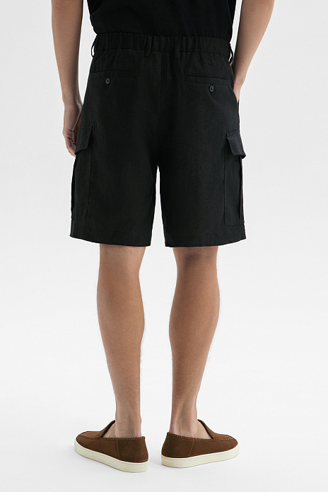 Шорты изо льна, лимитированная коллекция, цвет Черный