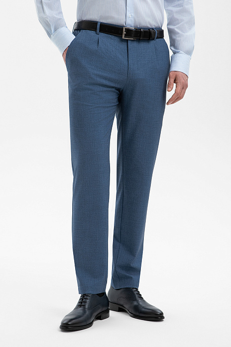 Брюки, цвет Голубой темный