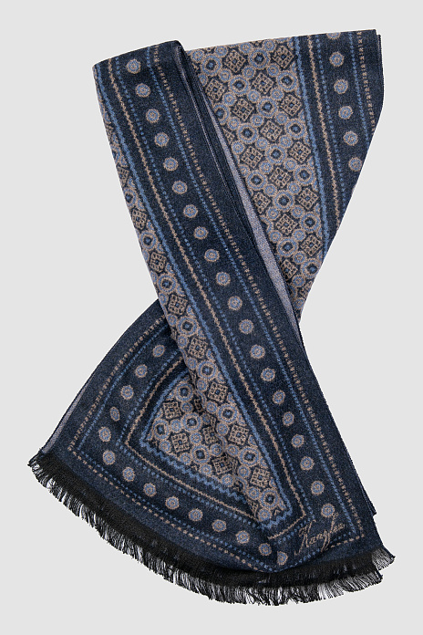 Кашне, цвет Голубой темный