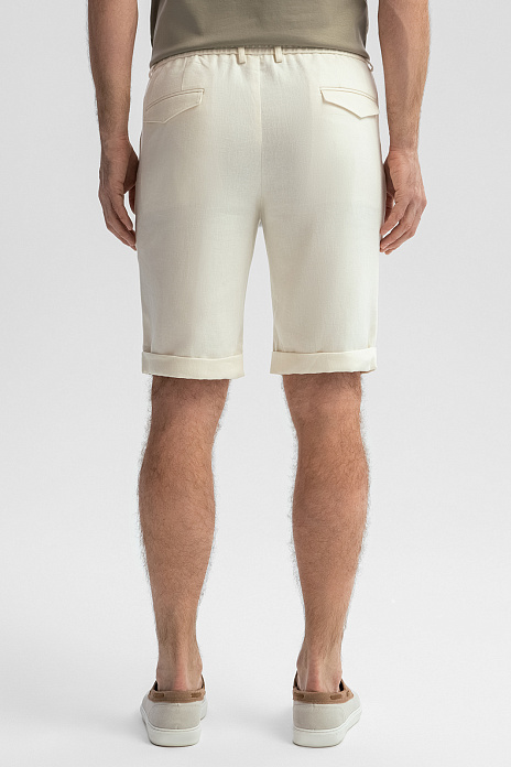 Бермуды изо льна и тенсела, цвет Белый