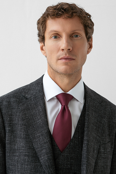 Костюм-тройка из шерсти, льна и шёлка, цвет 