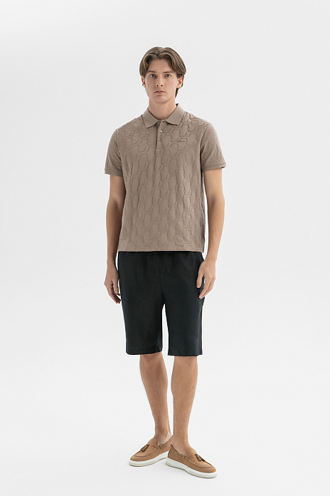 Шорты изо льна, цвет Черный