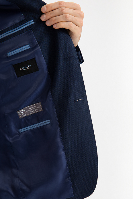 Пиджак из шерсти, устойчивой к сминанию, цвет Синий темный