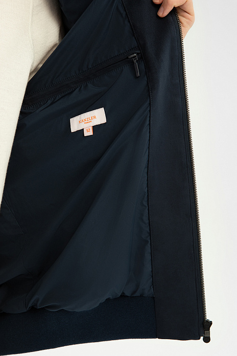 Куртка из алькантары, цвет Синий темный