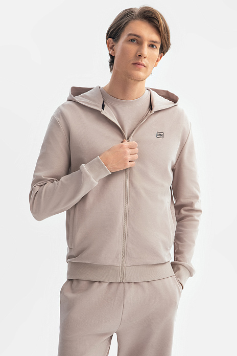 Толстовка из хлопка, бежевый цвет, цвет Бежевый