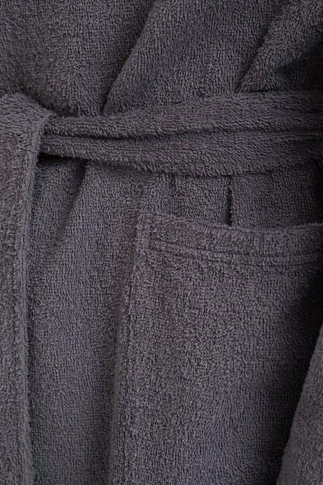 Халат из хлопка, цвет Серый темный