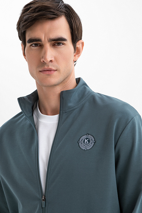 Толстовка на молнии, цвет Зеленый