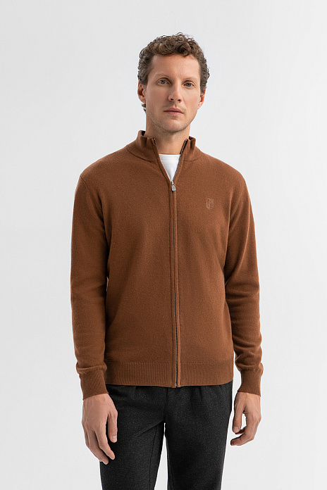 Кардиган из шерсти, цвет Коричневый
