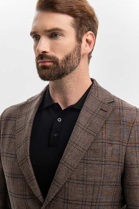 Пиджак Limited edition из шерсти, льна и хлопка, цвет Коричневый