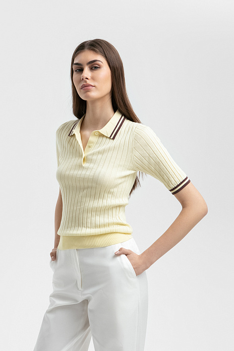 Поло из хлопка, цвет Желтый светлый
