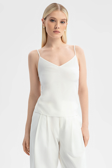 Топ из шелка, цвет Белый