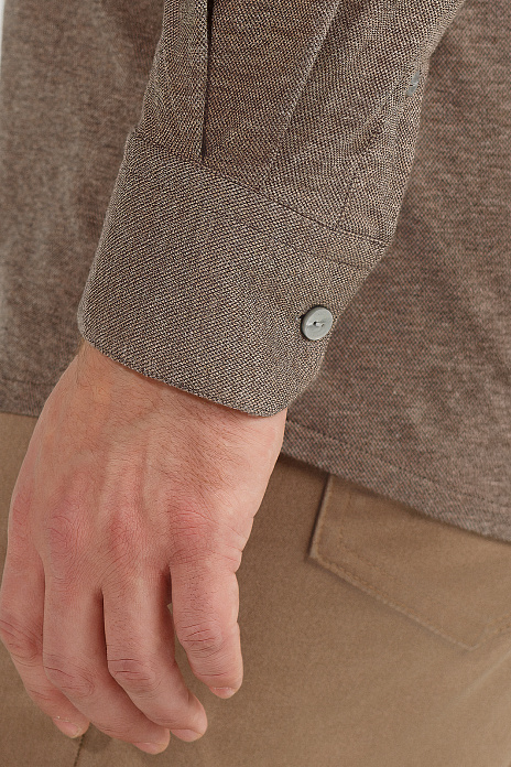 Сорочка Limited edition из хлопка и кашемира, цвет Коричневый