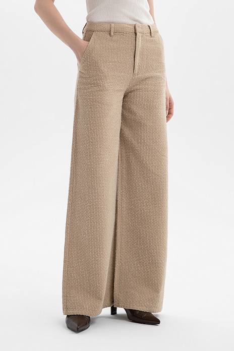 Брюки из хлопка, цвет Бежевый