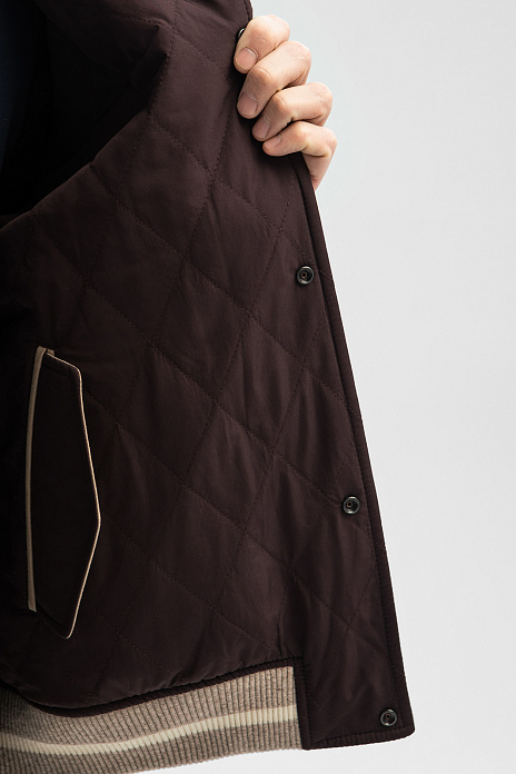 Бомбер двусторонний из итальянской шерстяной ткани Vitale Barberis, лимитированная коллекция, цвет Бежевый светлый