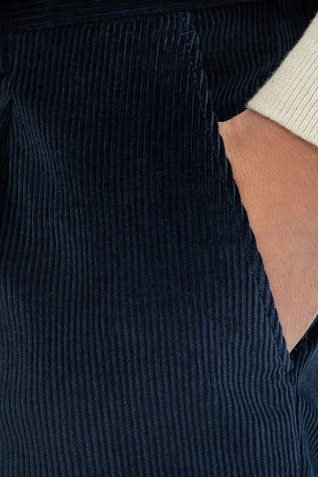 Брюки из вельвета Duca Visconti Di Modrone, лимитированная коллекция, цвет Синий темный