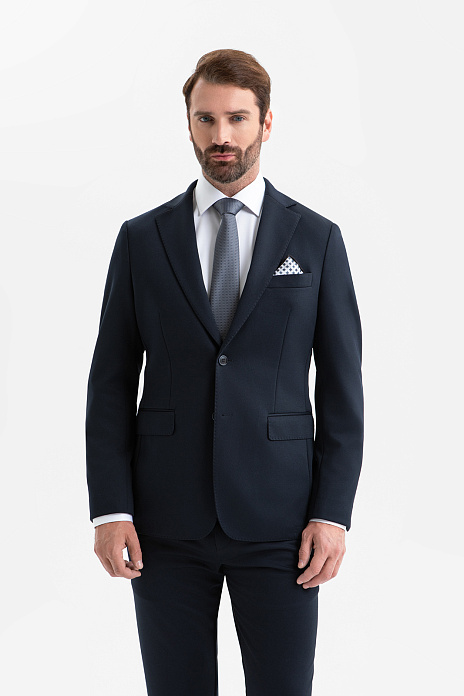 Пиджак однобортный, цвет Синий темный