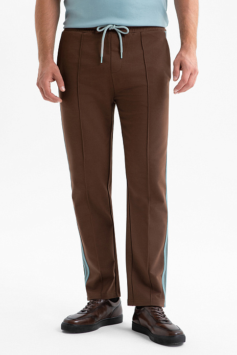 Брюки спортивные из хлопка, цвет Коричневый