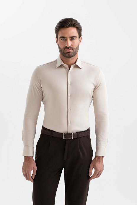 Сорочка из трикотажной хлопковой ткани, цвет Бежевый