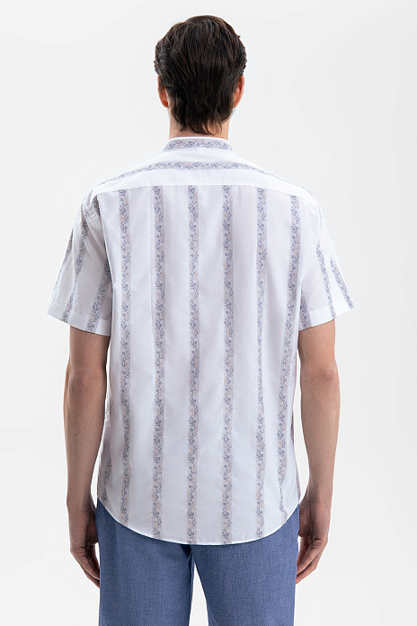 Сорочка с коротким рукавом из австрийской ткани Getzner, цвет Белый