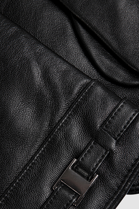 Перчатки из кожи, цвет Черный