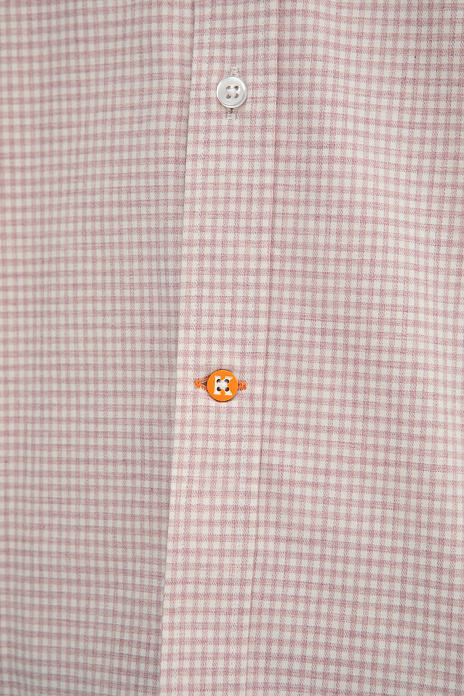 Фланелевая сорочка в клетку из устойчивой к сминанию ткани, цвет Розовый