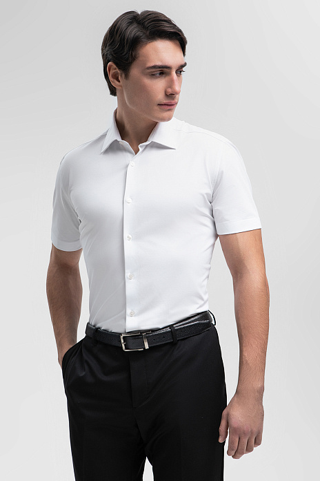 Сорочка с коротким рукавом из трикотажной ткани, цвет Белый